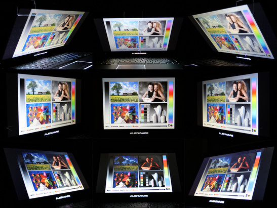 kąty widzenia matrycy HD+ (1600 x 900 pikseli) w Alienware M14x R2