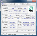 CPU-Z CPU (w spoczynku)
