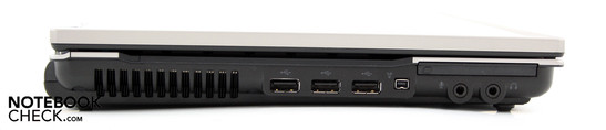 lewy bok: 3x USB, FireWire, gniazda audio, ExpressCard/54