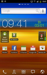 ekran główny umożliwiający pokazanie 25 ikon aplikacji (5 x 5)