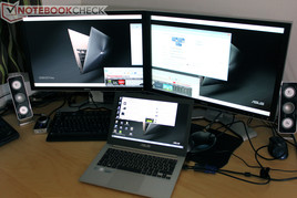 ...można podłączyć do laptopa dwa zewnętrzne monitory
