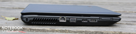 lewy bok: blokada Kensingtona, LAN, VGA, 2x USB, ExpressCard/34