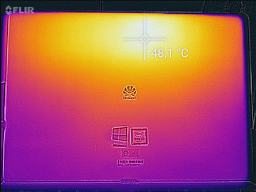 temperatury tylnej części tabletu (pod pełnym obciążeniem)