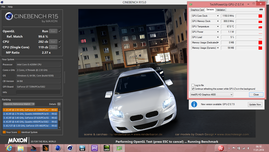 zegary i temperatura GPU Intela w teście OpenGL Cinebench R15