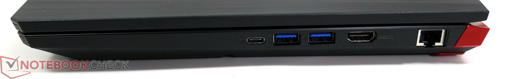 praawy bok: USB typu C, 2 USB 3.0, HDMI, LAN