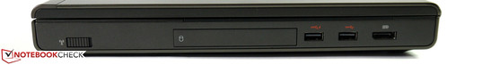 prawy bok: przełącznik łączności bezprzewodowej, kieszeń dysku 2,5", 2 USB 3.0, DisplayPort