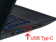 port USB typu C w Clevo P771DM