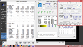 zegary i temperatury w teście renderowania jednowątkowego Cinebench R15