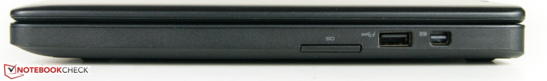 prawy bok: czytnik kart pamięci, USB 3.0 (z funkcją PowerShare), mini DisplayPort