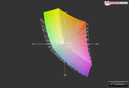 Asus UX21A z matrycą Full HD a przestrzeń sRGB (siatka)