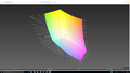 paleta barw matrycy QHD+ EliteBooka 1030 G1 a przestrzeń kolorów Adobe RGB (siatka)