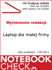 wyróżnienie redakcji - laptop dla małej firmy