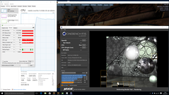 temperatury podzespołów w teście Cinebench R15 + Heaven Benchmark