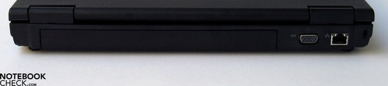 tył: akumulator, VGA, LAN, blokada Kensingtona