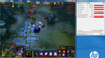 temperatura GPU w teście gry Dota 2