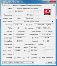 GPU-Z: informacje o karcie