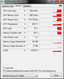 pod obciążeniem - 709 MHz (wg specyfikacji - 625 MHz)