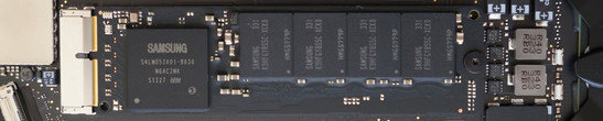 dysk SSD Samsunga w MBP 13 Retina z 2013 roku