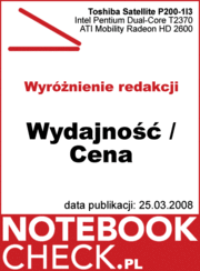 wyróżnienie Wydajność / Cena