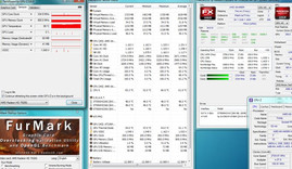 temperatury podzespołów w teście Prime95 (obciążenie CPU)