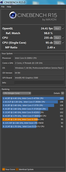 Cinebench R15 na akumulatorze, bez Turbo Boostu