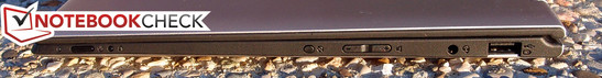 prawy bok: przycisk zasilania, przycisk Lenovo OneKey Recovery, przycisk blokady orientacji ekranu, regulator natężenia dźwięku, gniazdo audio, USB 2.0 (z funkcją ładowania)