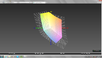 Toshiba Tecra Z40 z matrycą HD+ a przestrzeń kolorów sRGB (siatka)