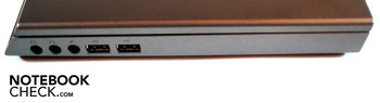prawy bok: 3x audio, 2x USB