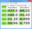 CrystalDiskMark (dysk C:, czyli SSD)