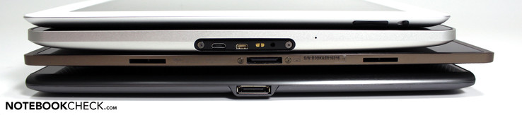najubożej wyposażony w porty peryferyjne jest iPad 2, ale nie wszystkie interfejsy konkurentów działały...