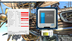 zegary CPU i GPU w teście obciążenia CPU i GPU