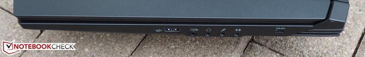 prawy bok: USB 3.0, S/PDIF, gniazdo słuchawkowe, gniazdo mikrofonu, Line-in, gniazdo blokady Kensingtona