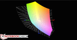 Asus G750JS z matrycą Full HD a przestrzeń kolorów Adobe RGB (siatka)