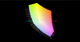 MSI GT72 a przestrzeń kolorów sRGB (siatka)