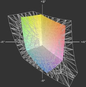 Fujitsu LifeBook P771 a przestrzeń sRGB (siatka)