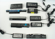 porównanie akumulatorów i zasilaczy (od góry): MSI GT680, Packard Bell TS11, MSI GE620, Toshiba Satellite L750-12R, Samsung RC720