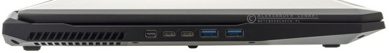 lewy bok: mini DisplayPort, dwa USB 3.1 typu C, dwa USB 3.0