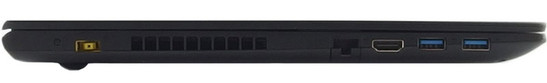 lewy bok: przycisk OneKey Recovery, gniazdo zasilania, LAN, HDMI, 2x USB 3.0
