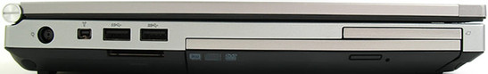 lewy bok: gniazdo zasilania, FireWire, 2 USB 3.0, czytnik kart pamięci, napęd optyczny, ExpressCard/54