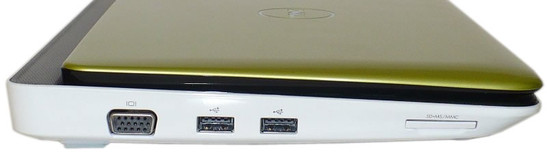 lewy bok: VGA, 2x USB, czytnik kart