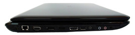 lewy bok: 3x audio, ExpressCard, FireWire, USB, eSATA, HDMI, DisplayPort, D-Sub/VGA, LAN, gniazdo zasilania