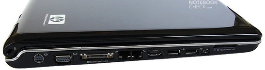 HP Pavilion dv9033cl z lewej