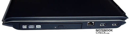 Toshiba Satellite L100-120 z prawej