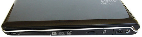 HP Pavilion dv9033cl z prawej