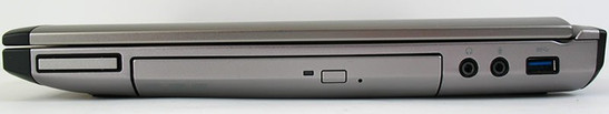 prawy bok: ExpressCard/34, napęd optyczny, gniazda audio, USB 3.0