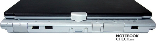 tył: modem 3G, USB, port podczerwieni (IrDA), LAN, VGA, USB