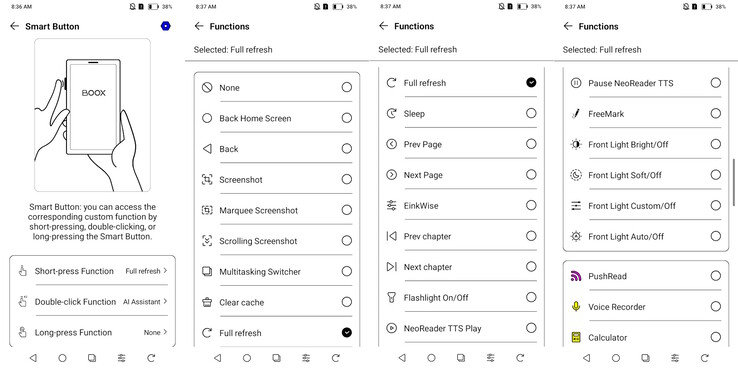 Opcje inteligentnych przycisków.