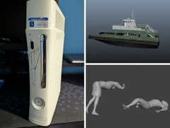 Zestaw deweloperski Rockstar North dla Xbox 360 na zdjęciu wraz z wyciętą zawartością do tytułu