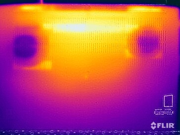 Temperatury powierzchni podczas testu wytrzymałościowego (na dole)