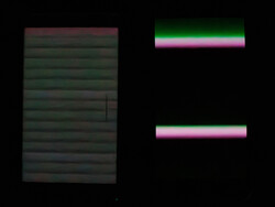W ciemności przy minimalnej jasności wyświetlacza: Honor Magic5 Pro (2160 Hz PWM dimming) vs Galaxy A54 (po prawej)